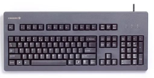 Cherry G80-3000 - Tastatur - PS/2, USB - TL: Deutsch, QWERTZ - schwarz USB + PS/2 PC / Server, Ansicht 4