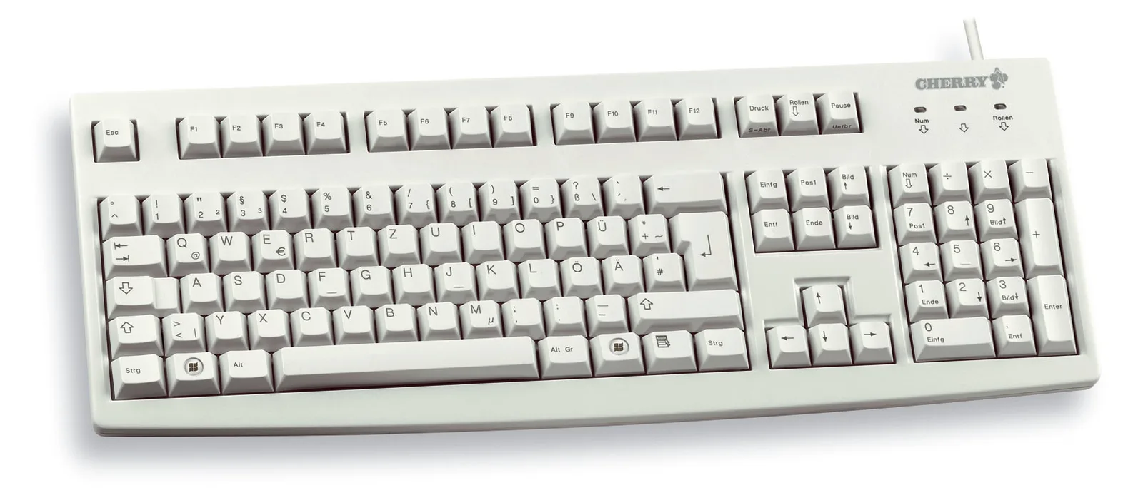 Cherry G83-6105 - Tastatur - USB - TL: Deutsch, QWERTZ - Grau, Ansicht 2