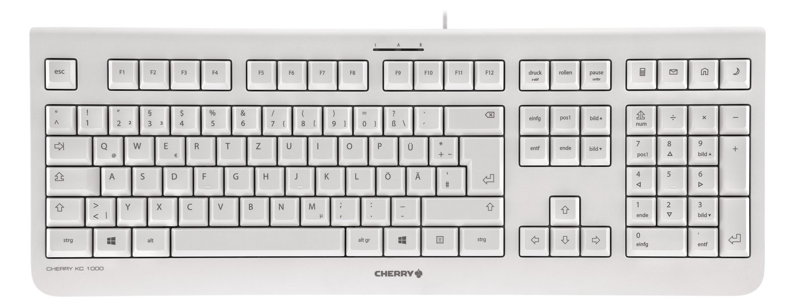 Cherry KC 1000 - Tastatur - Hellgrau - TL: Nordisch, QWERTY