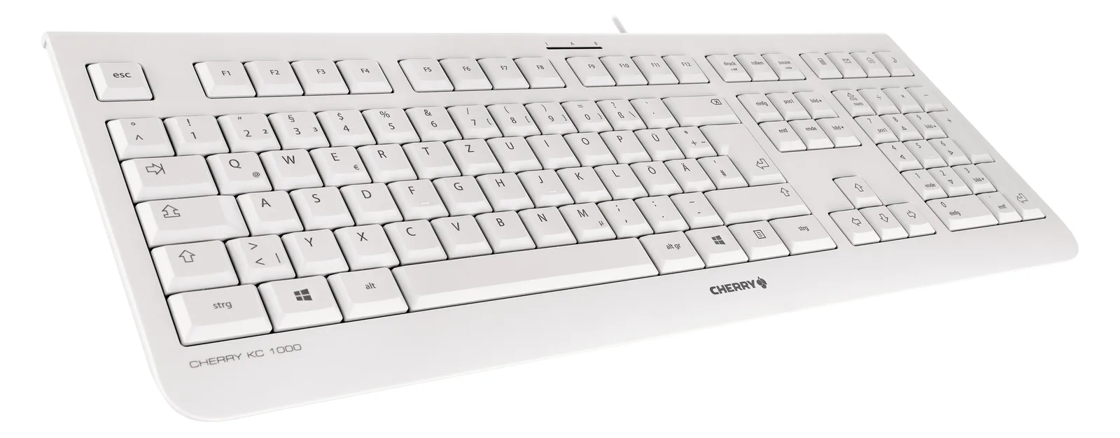 Cherry KC 1000 - Tastatur - Hellgrau - TL: Nordisch, QWERTY, Ansicht 2