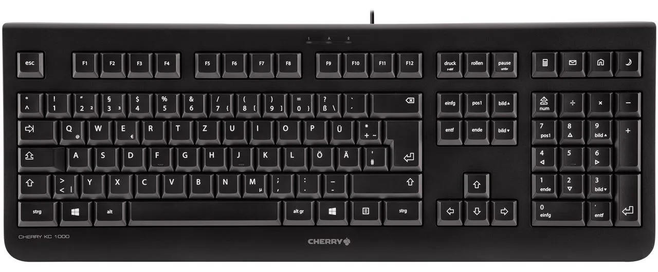 Cherry KC 1000 - Tastatur - Schwarz - TL: Nordisch, QWERTY, Ansicht 2