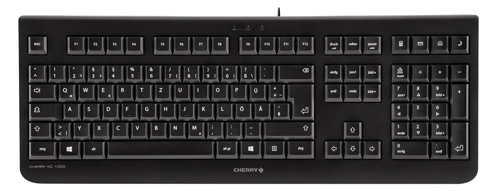 Cherry KC 1000 - Tastatur - Schwarz - TL: Nordisch, QWERTY, Ansicht 3