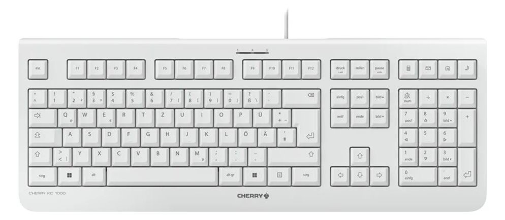 Cherry KC 1000 - Tastatur - Schwarz - TL: Schweiz, QWERTZ