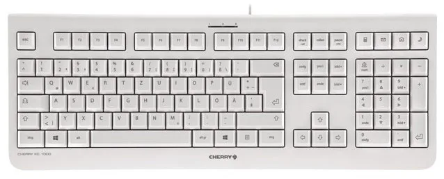 Cherry KC 1000 - Tastatur - Schwarz - TL: Schweiz, QWERTZ - grau, Ansicht 3