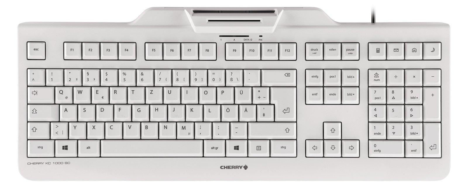 Cherry KC 1000 SC - Tastatur - Pale - TL: Deutsch, QWERTZ