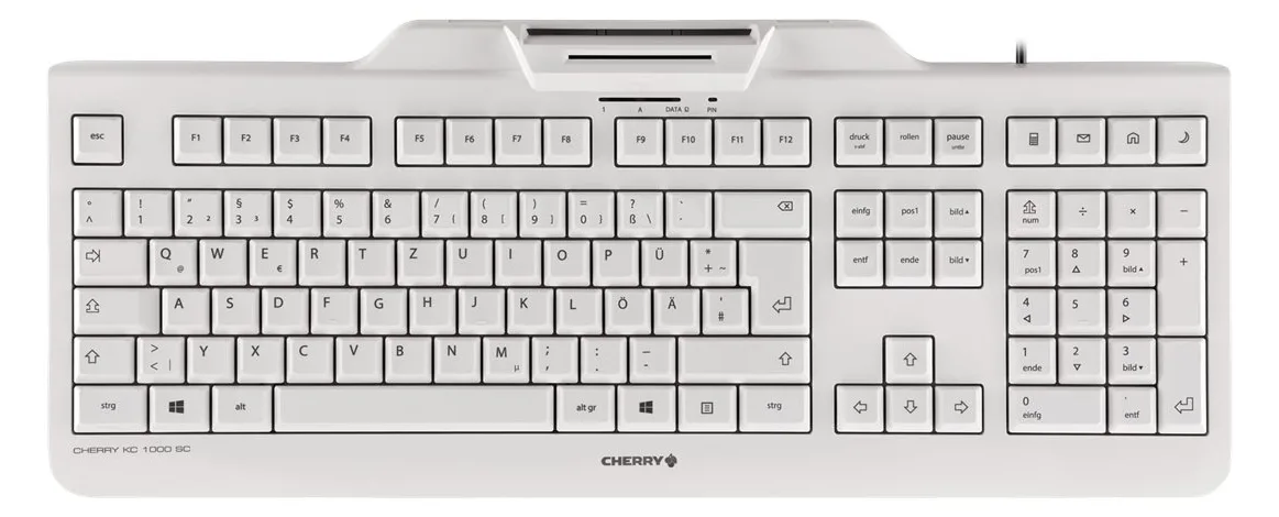 Cherry KC 1000 SC - Tastatur - Pale - TL: Deutsch, QWERTZ, Ansicht 3