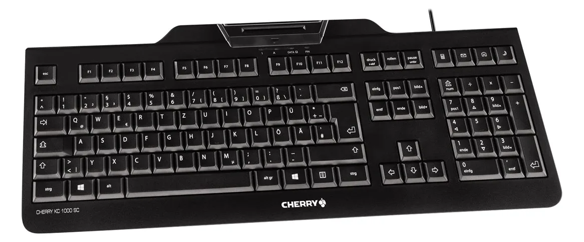 Cherry KC 1000 SC - Tastatur - USB - Schwarz - TL: UK, QWERTY, Ansicht 4