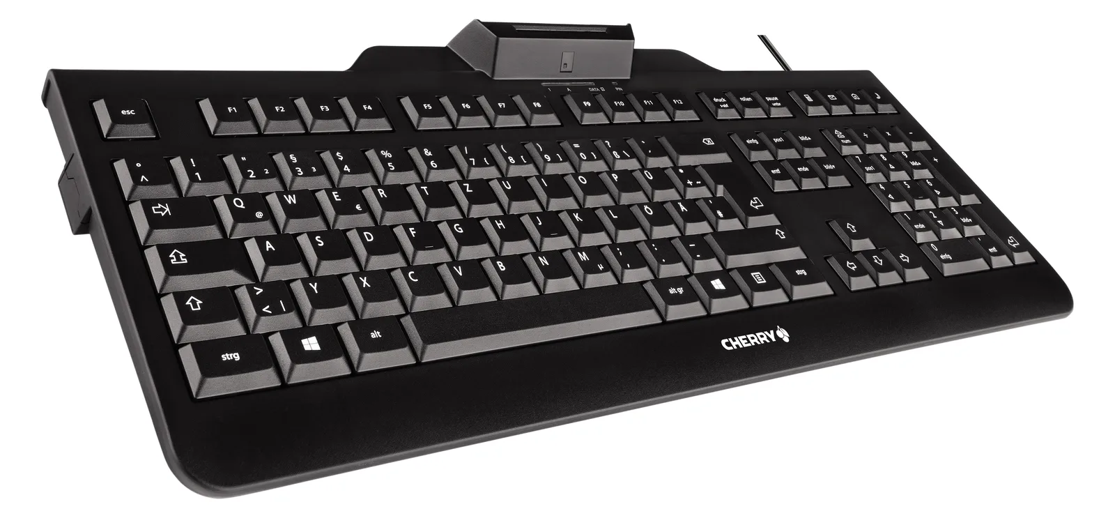 Cherry KC 1000 SC - Tastatur - USB - Tastenschalter: CHERRY LPK - TL: EU, QWERTY, Ansicht 2