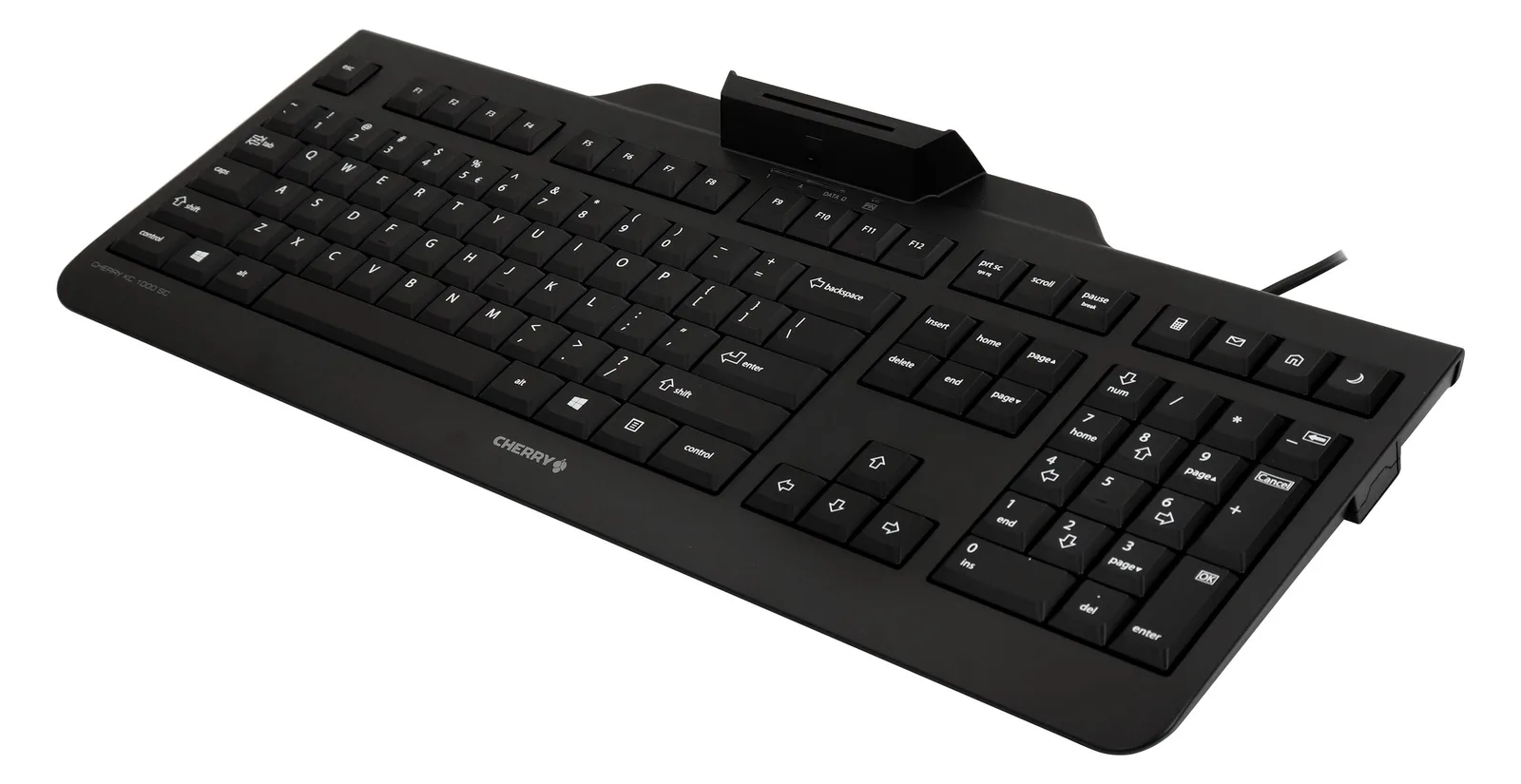 Cherry KC 1000 SC - Tastatur - USB - Tastenschalter: CHERRY LPK - TL: EU, QWERTY, Ansicht 4