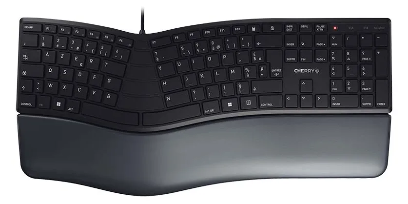 Cherry KC 4500 ERGO - Tastatur - USB - TL: Französisch, AZERTY, Ansicht 2