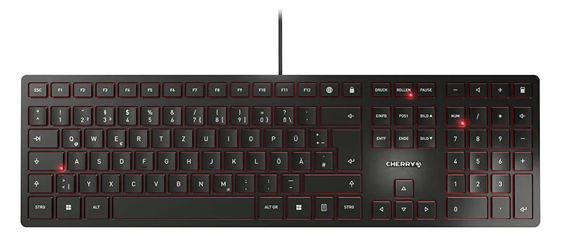 Cherry KC 6000 SLIM - Tastatur - USB - TL: Deutsch, QWERTZ - Schwarz, Ansicht 2
