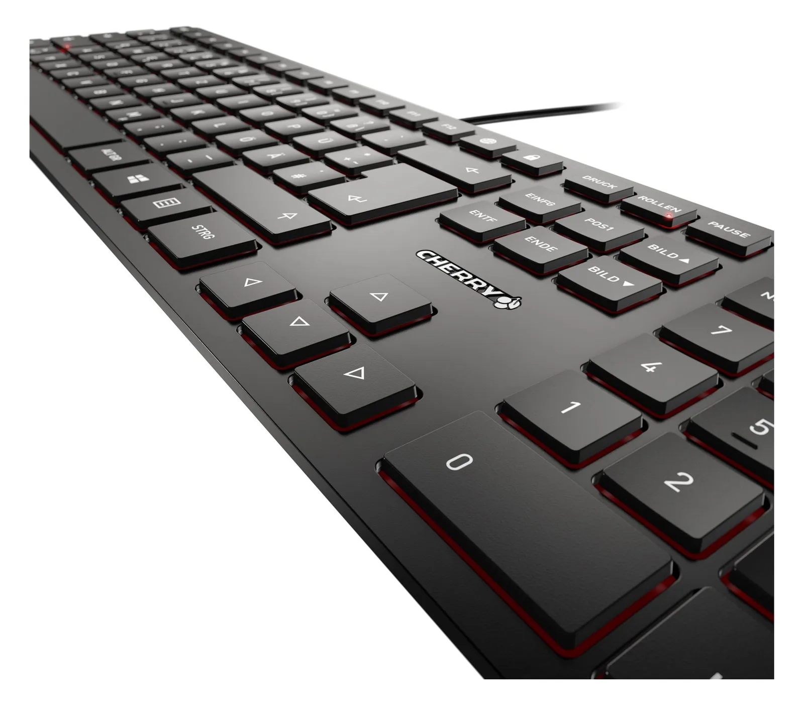 Cherry KC 6000 SLIM - Tastatur - USB - TL: Deutsch, QWERTZ - Schwarz, Ansicht 3