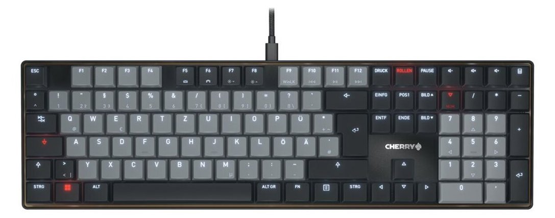 Cherry Keyboard Corded Mechanical MX LP 2.0 Ivo - Tastatur - USB Typ C - TL: Deutsch, QWERTZ