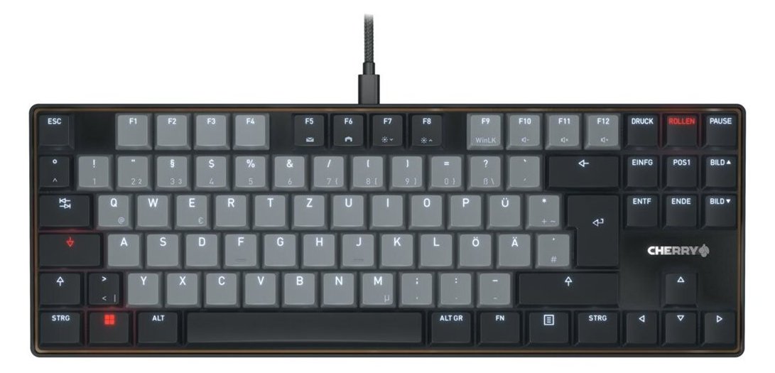 Cherry Keyboard Corded Mechanical MX LP 2.0 Ivo - Tastatur - USB Typ C - TL: Deutsch, QWERTZ