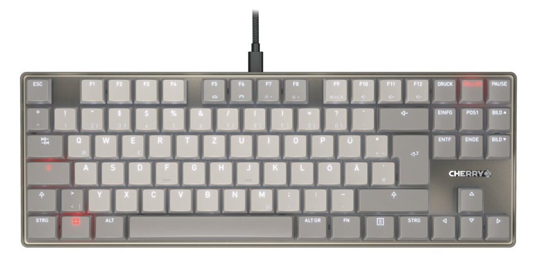 Cherry Keyboard KC 500 MX LP TKL - grau - Tastatur - TL: Deutsch, QWERTZ
