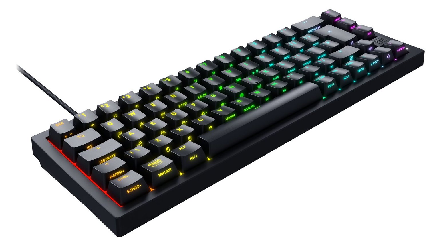 Cherry Keyboard Xtrfy K5V2 RGB Compact Gaming MX2A RED[DE] black+++ kompaktes 65%-Format - TL: Deutsch, QWERTZ