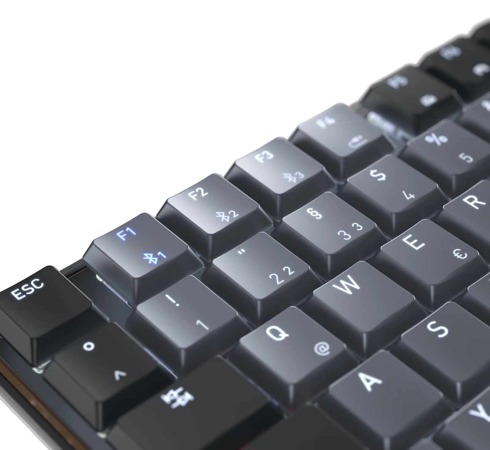 Cherry KW - Tastatur - 96% - compact - hintergrundbeleuchtet - TL: Deutsch, QWERTZ, Ansicht 2
