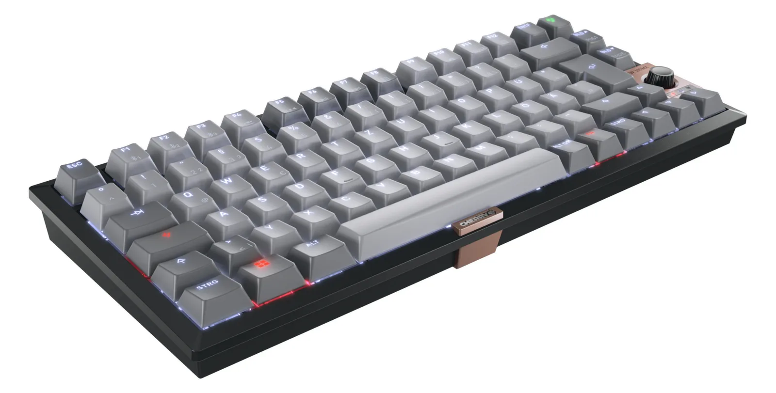 Cherry KW 300 MX - Tastatur - 75% - compact - hintergrundbeleuchtet - TL: Deutsch, QWERTZ - Cherry MX2A Silent Red, Ansicht 4