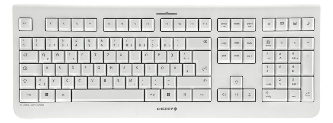 Cherry KW 3000 - Tastatur - geräuscharm, Full-Size-Layout - TL: Deutsch, QWERTZ