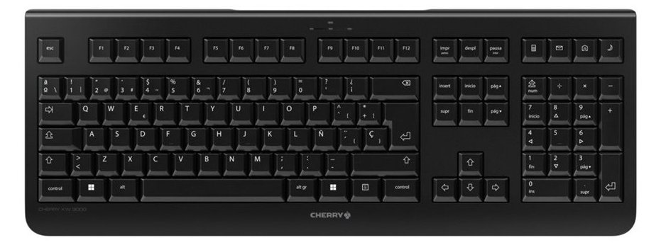 Cherry KW 3000 - Tastatur - kabellos - 2.4 GHz - TL: Spanisch, QWERTY