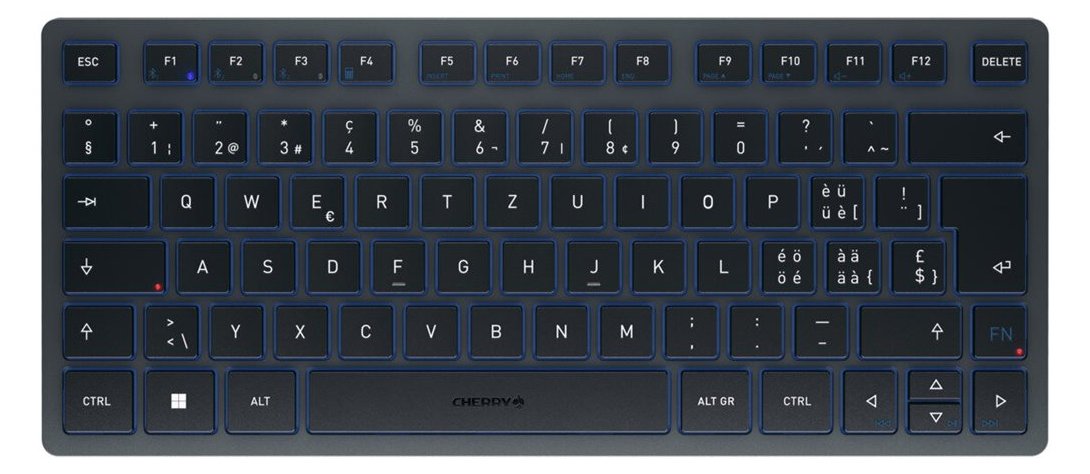 Cherry KW 7100 MINI BT - Tastatur - kabellos - TL: Schweiz, QWERTZ