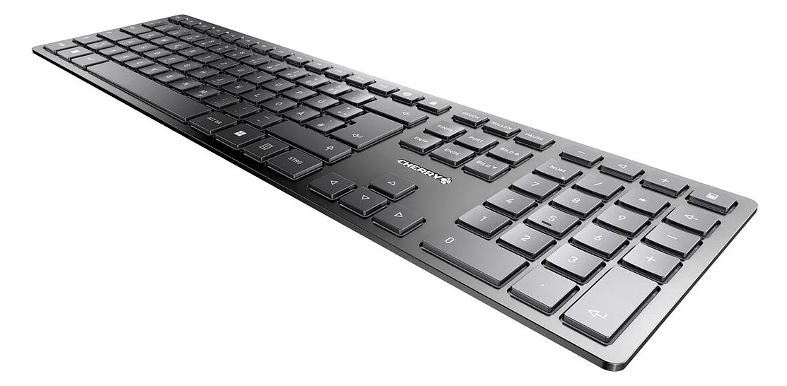 Cherry KW 9100 SLIM - Tastatur - 100% - full size - TL: Portugiesisch, QWERTY, Ansicht 2