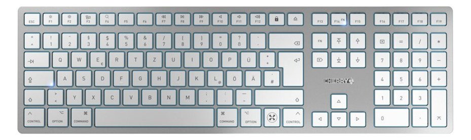 Cherry KW 9100 SLIM - Tastatur - kabellos - 2.4 GHz, Bluetooth 4.0 - TL: Deutsch, QWERTZ