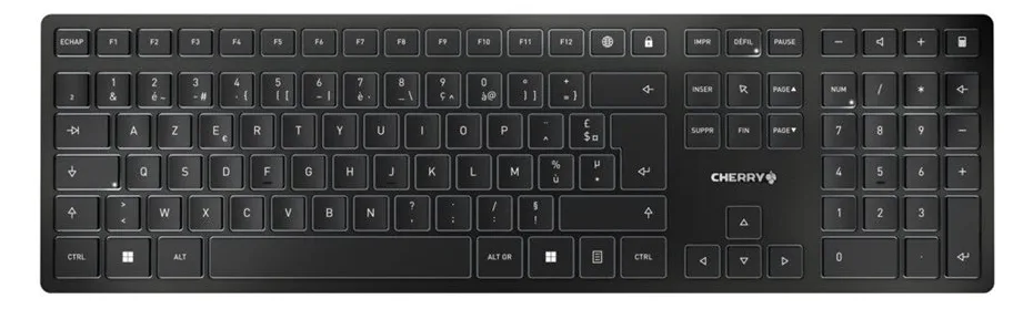 Cherry KW 9100 SLIM - Tastatur - kabellos - 2.4 GHz, Bluetooth 4.0 - TL: Französisch, AZERTY, Ansicht 5