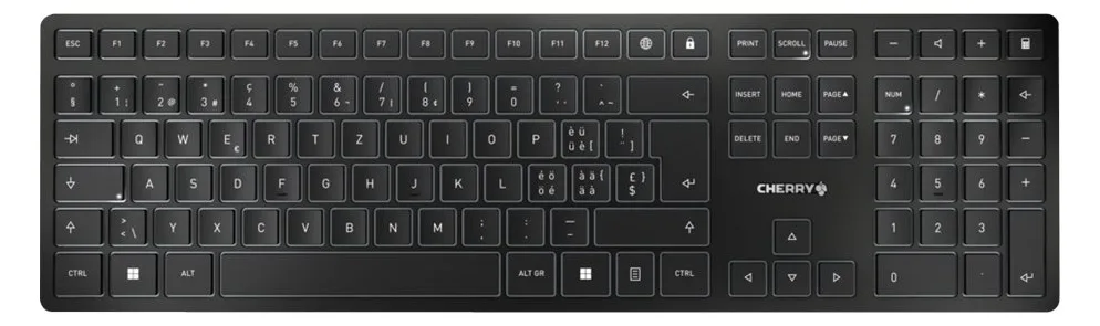 Cherry KW 9100 SLIM - Tastatur - kabellos - 2.4 GHz, Bluetooth 4.0 - TL: Schweiz, QWERTZ, Ansicht 3