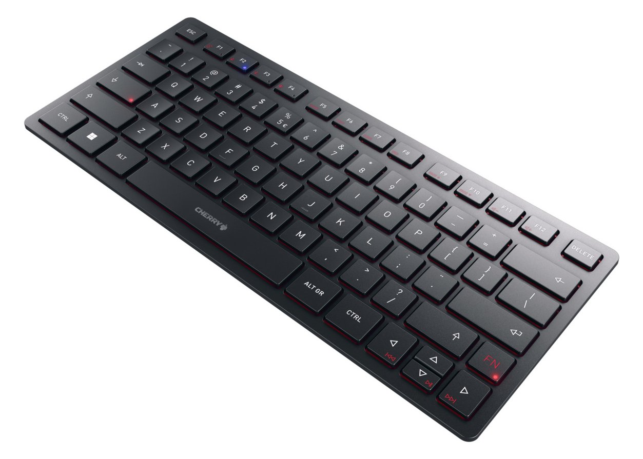 Cherry KW 9200 MINI - Tastatur - kabellos - 2.4 GHz, Bluetooth 5.0 - TL: EU, QWERTY