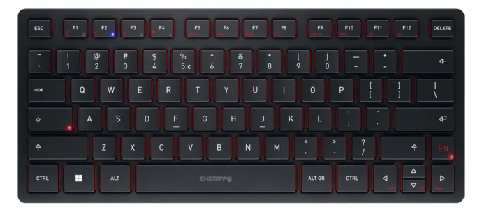 Cherry KW 9200 MINI - Tastatur - kabellos - 2.4 GHz, Bluetooth 5.0 - TL: EU, QWERTY, Ansicht 2
