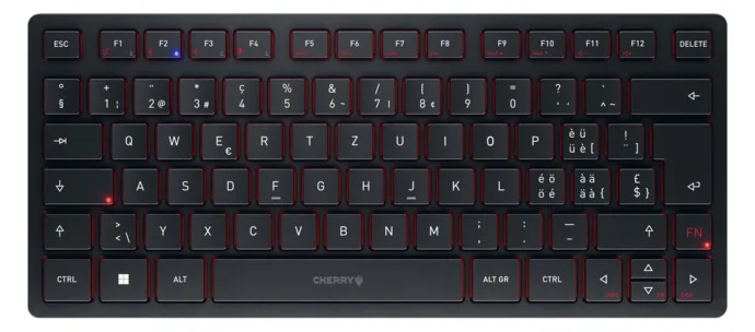 Cherry KW 9200 MINI - Tastatur - kabellos - 2.4 GHz, Bluetooth 5.0 - TL: Schweiz, QWERTZ, Ansicht 4