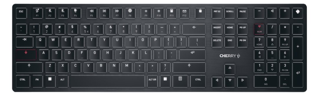 Cherry KW X ULP - Tastatur - hintergrundbeleuchtet - TL: EU, QWERTY