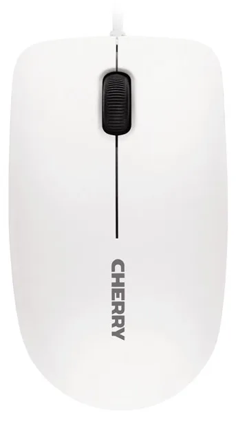 Cherry MC 1000 - Maus - rechts- und linkshändig - optisch - 3 Tasten - kabelgebunden - USB - weiß (Oberteil), Ansicht 2