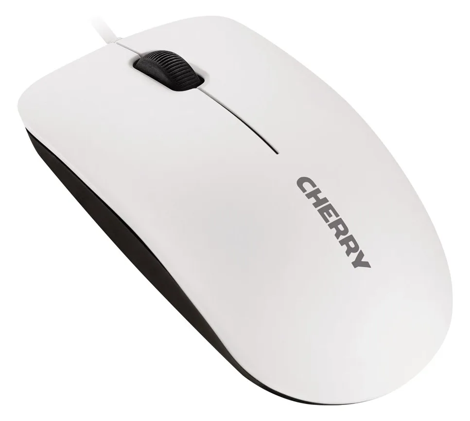 Cherry MC 1000 - Maus - rechts- und linkshändig - optisch - 3 Tasten - kabelgebunden - USB - weiß (Oberteil), Ansicht 4
