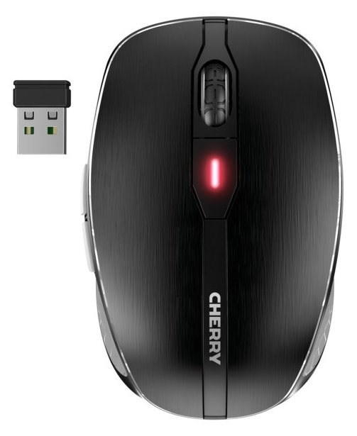Cherry MW 8C Advanced - Maus - ergonomisch - optisch - 6 Tasten - kabellos - 2.4 GHz, Bluetooth 4.0