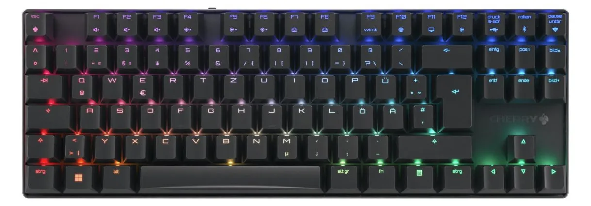 Cherry MX 8.2 - Tastatur - 80% - TKL - Hintergrundbeleuchtung - TL: Deutsch, QWERTZ, Ansicht 4