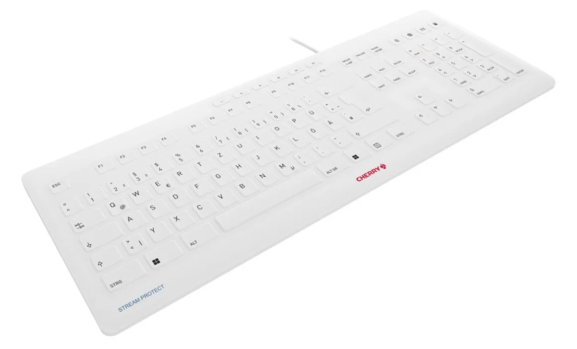 Cherry STREAM - Tastatur - USB Tastenschalter: CHERRY SX - TL: Deutsch, QWERTZ - grau, Ansicht 3