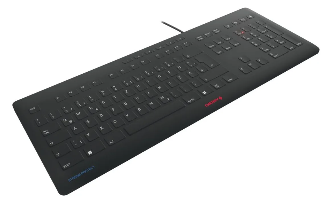 Cherry STREAM - Tastatur - USB Tastenschalter: CHERRY SX - TL: Deutsch, QWERTZ - schwarz, Ansicht 3