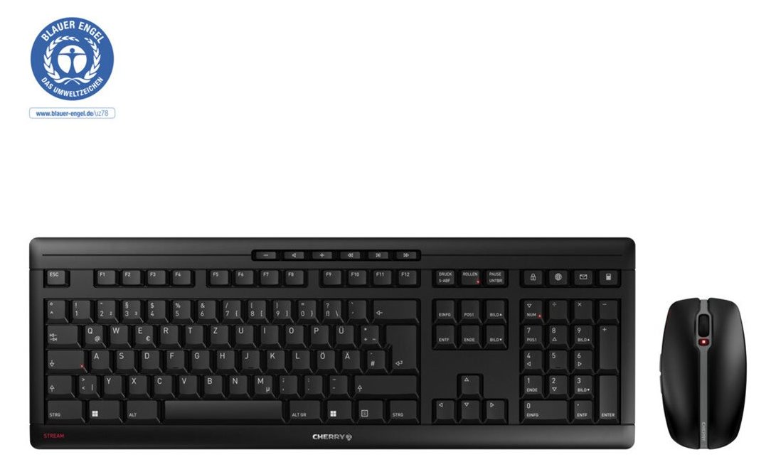 Cherry STREAM DESKTOP - Tastatur-und-Maus-Set - TL: Deutsch, QWERTZ