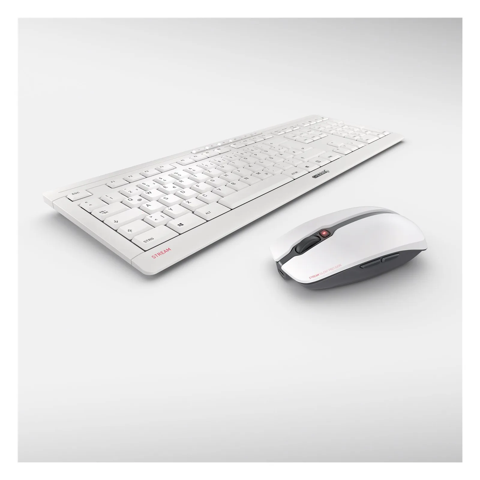 Cherry STREAM DESKTOP RECHARGE - Tastatur-und-Maus-Set - TL: Deutsch, QWERTZ - grau, Ansicht 2