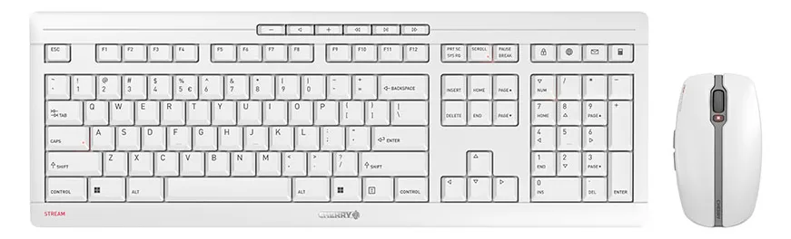 Cherry STREAM DESKTOP RECHARGE - Tastatur-und-Maus-Set - TL: EU, QWERTY - grau, Ansicht 2
