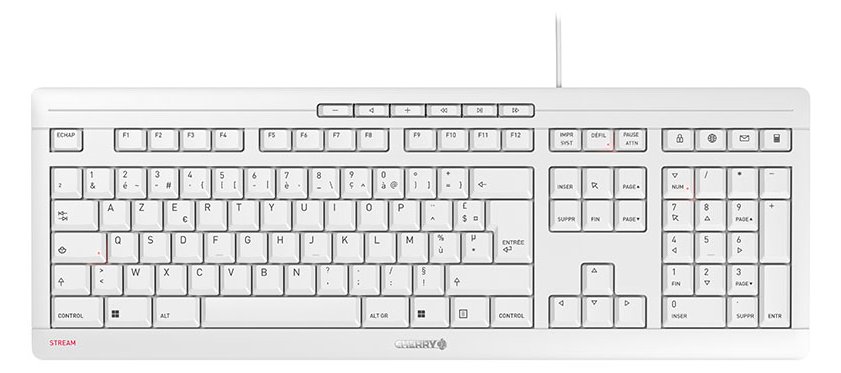 Cherry STREAM KEYBOARD - Tastatur - USB - TL: Französisch, AZERTY