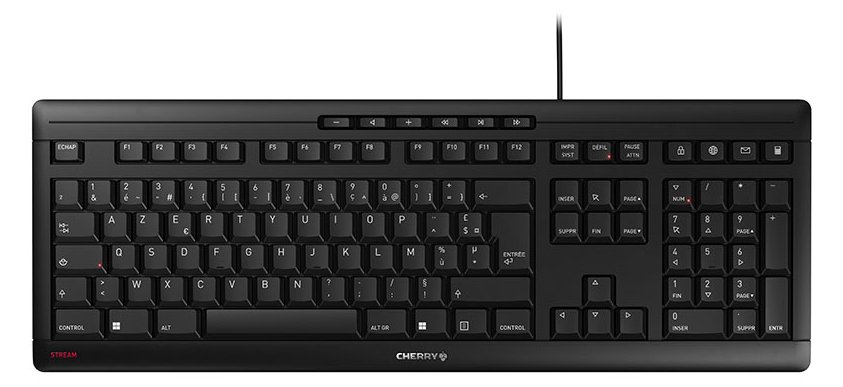Cherry STREAM KEYBOARD - Tastatur - USB - TL: Französisch, AZERTY