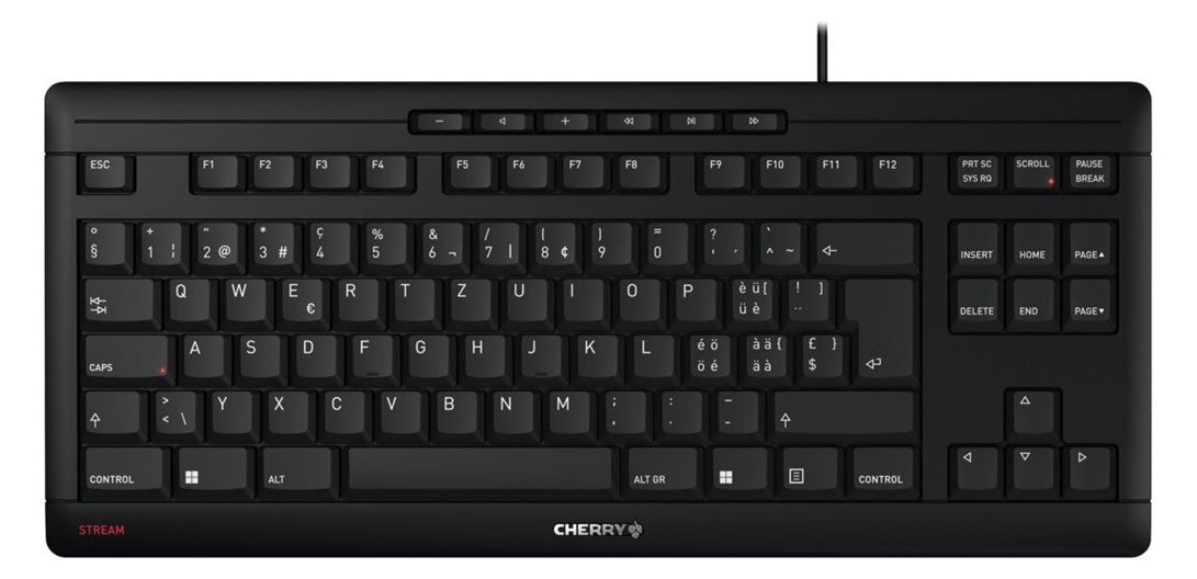 Cherry STREAM KEYBOARD TKL - Tastatur - USB - TL: Schweiz, QWERTZ