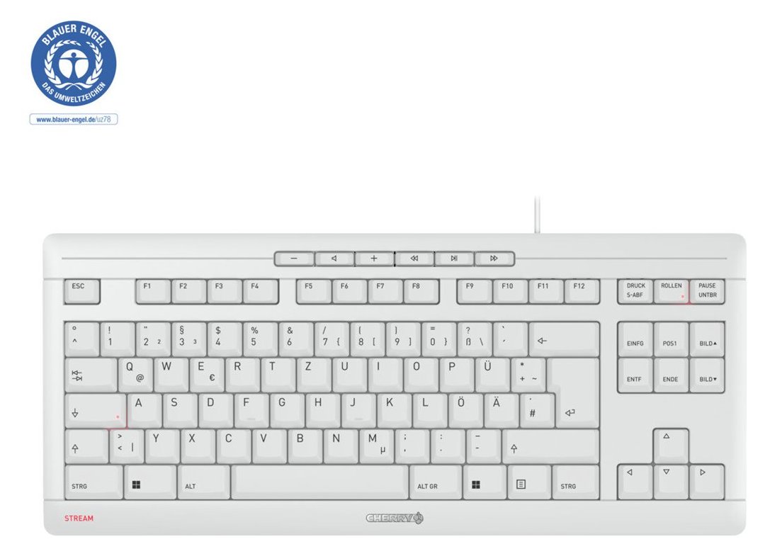 Cherry STREAM TKL - Tastatur - USB - TL: Deutsch, QWERTZ