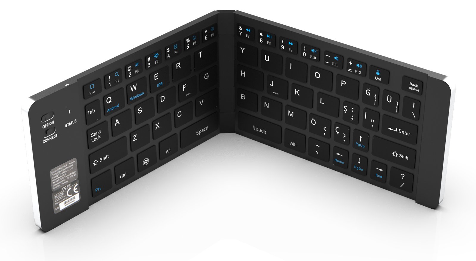 Cian Technology GmbH Inca IBK-579BT - Kabellos - Bluetooth - Metallisch - Silber - TL: Deutsch, QWERTZ