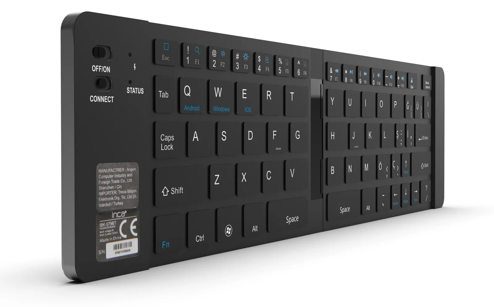 Cian Technology GmbH Inca IBK-579BT - Kabellos - Bluetooth - Metallisch - Silber - TL: Deutsch, QWERTZ, Ansicht 3
