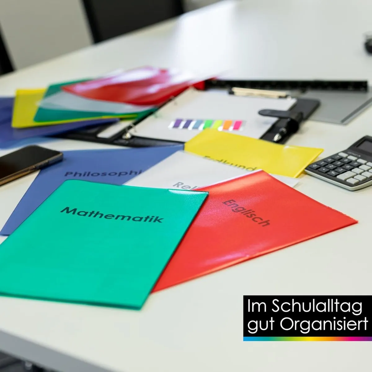 OfficeTree 25x Hefthüllen A4 Bunt - Heftumschläge A4 Bunt - Umschläge Heft - Heftschoner - Heftumschlag - Hefthülle - Umschläge für Schulhefte - Dokumentenecht — Bild 4