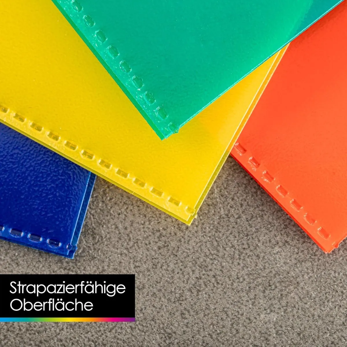 OfficeTree 25x Hefthüllen A4 Bunt - Heftumschläge A4 Bunt - Umschläge Heft - Heftschoner - Heftumschlag - Hefthülle - Umschläge für Schulhefte - Dokumentenecht — Bild 5